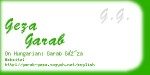 geza garab business card